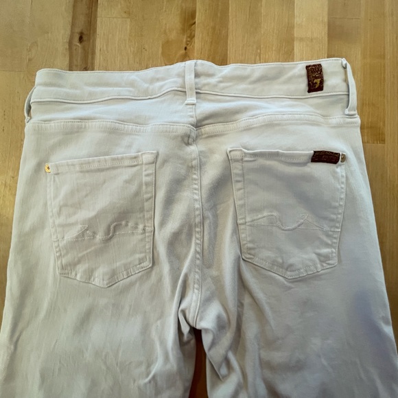 7 for All Mankind light gray skinny jeans (29) - Picture 3 of 4
